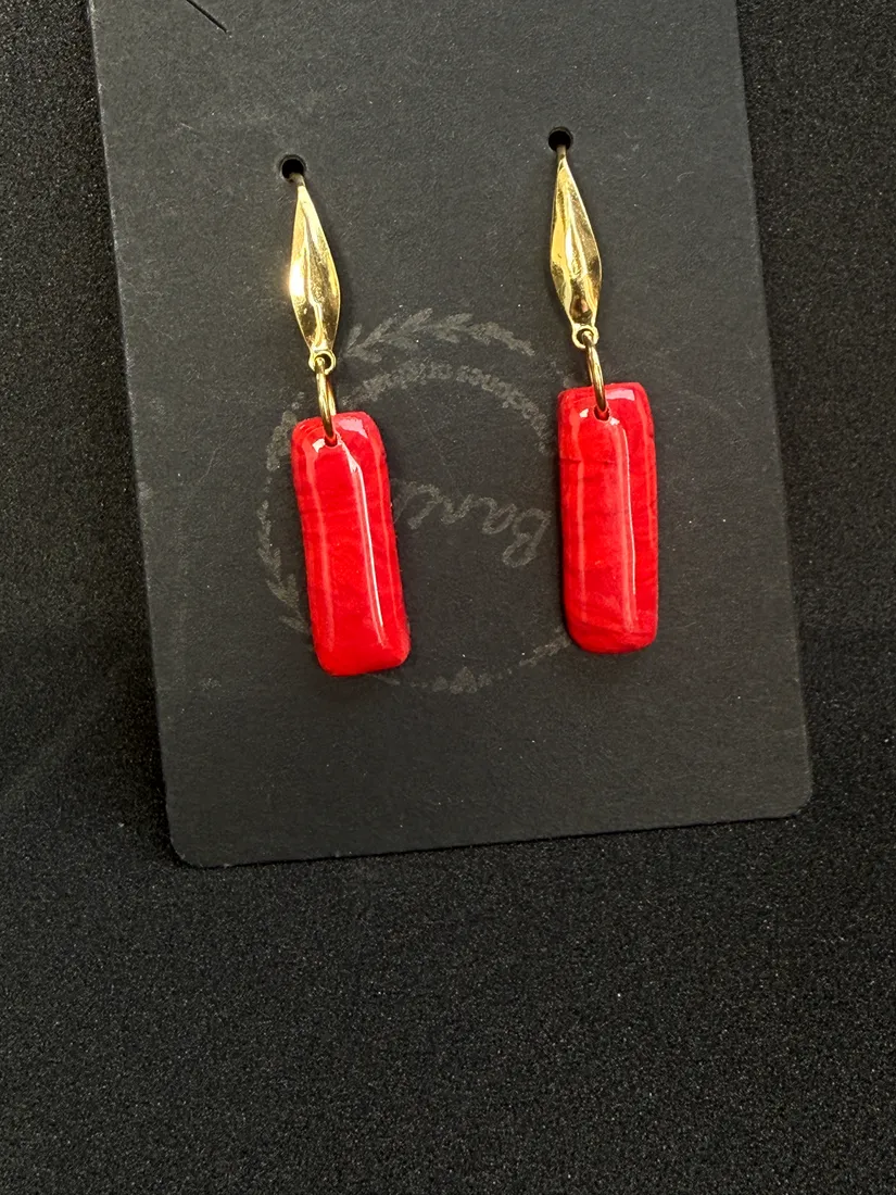 Pendientes artesanales de arcilla, pieza 5